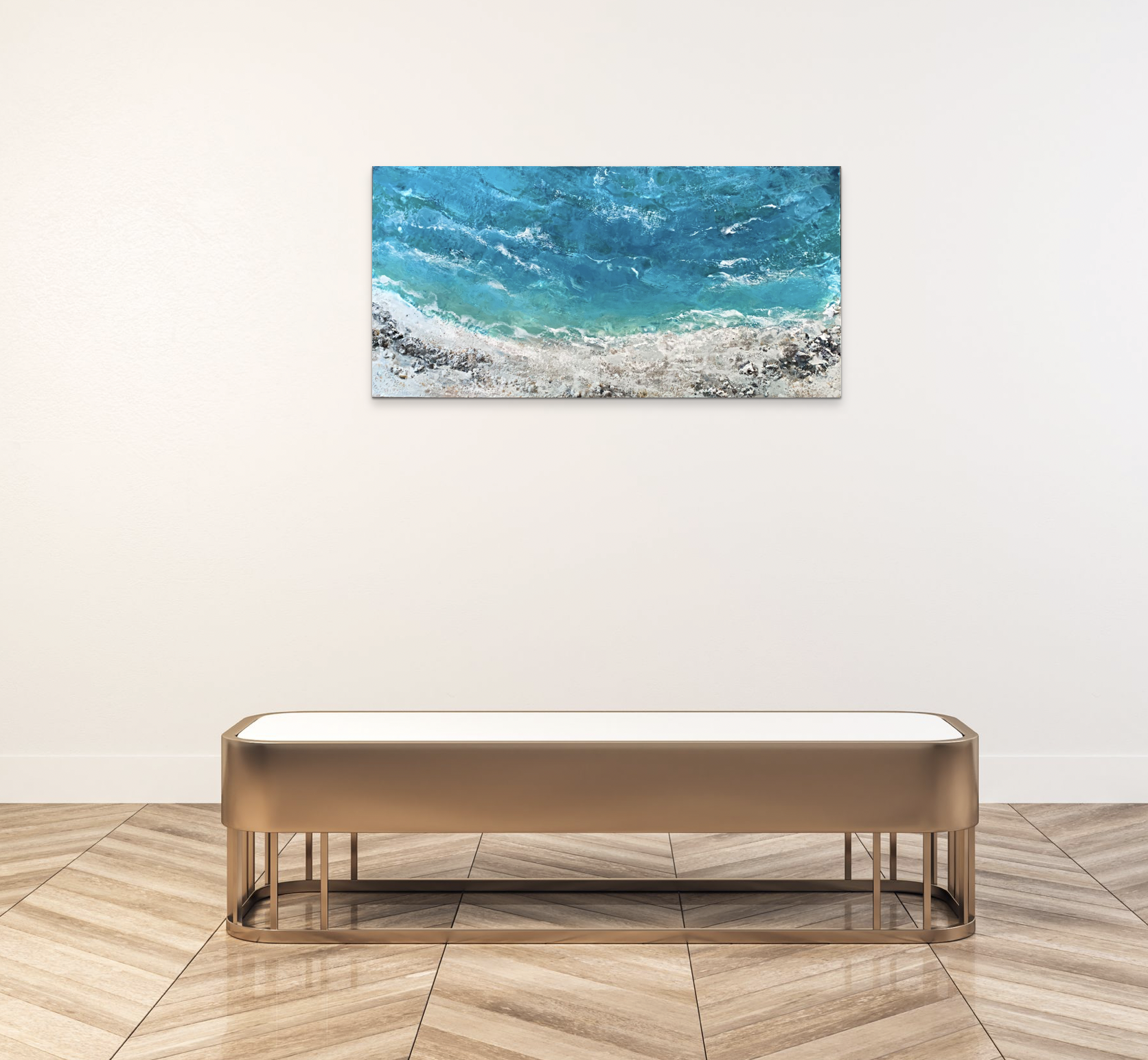The Sea Calls My Name, encaustic painting by Lee Anne LaForge | Effusion Art Gallery + Cast Glass Studio, Invermere BC