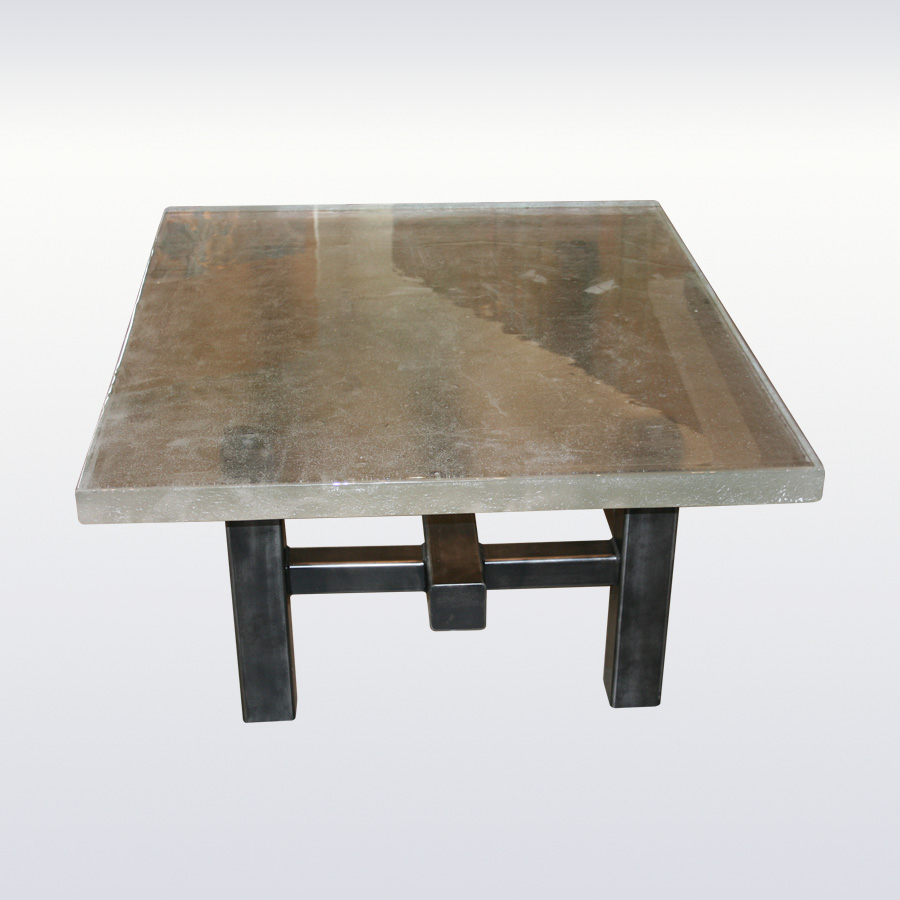 Cast glass coffee table by Heather Cuell | Effusion Art Gallery + Cast Glass Studio, Invermere BC