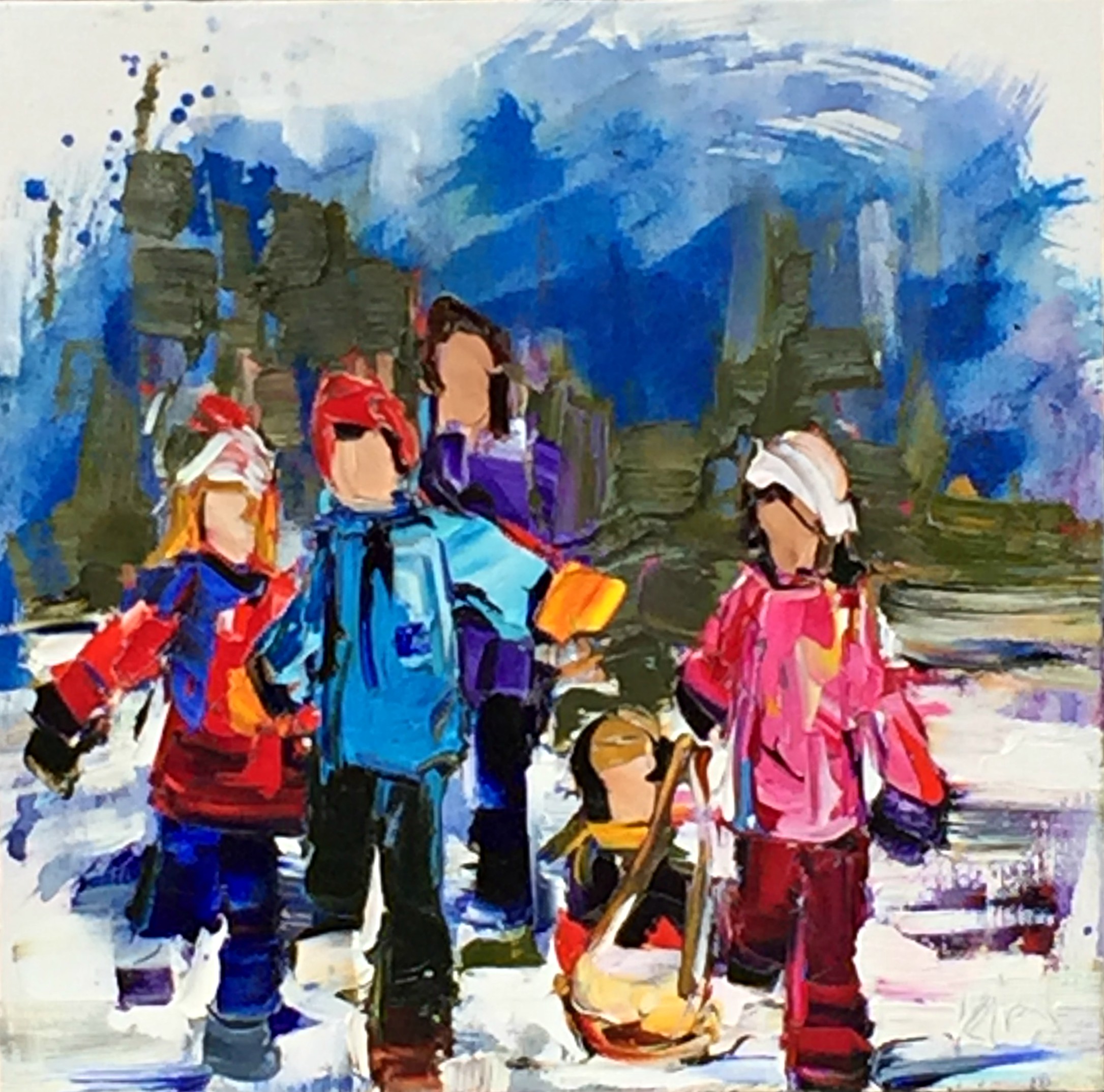 Winter Wonderland painting by Kimberly Kiel | Effusion Art Gallery + Cast Glass Studio