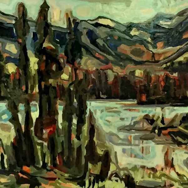 Simpson Monument, acrylic painting by Sandy Kunze | Effusion Art Gallery + Cast Glass Studio, Invermere BC