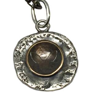 Bronze + Sterling Silver Butterfly Pendant by Karyn Chopik | Effusion Art Gallery + Cast Glass Studio, Invermere BC