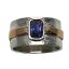 Sterling Silver, Bronze, + Blue CZ Crystal Ring by Karyn Chopik | Effusion Art Gallery + Cast Glass Studio, Invermere BC