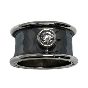 Sterling silver + CZ Karyn Chopik ring | Effusion Art Gallery + Cast Glass Studio, Invermere BC