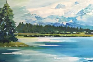 Glorious and Free, acrylic painting by Valeria Mravyan | Effusion Art Gallery + Cast Glass Studio, Invermere BC