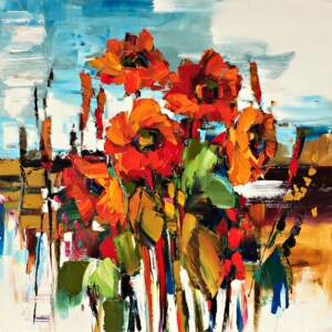 In the Van Gogh Garden, oil painting by Kimberly Kiel | Effusion Art Gallery + Cast Glass Studio, Invermere BC