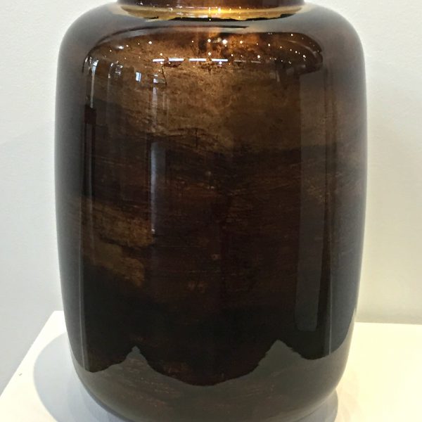 Bronze hand-gilded Mandarin vase by David Graff | Effusion Art Gallery + Cast Glass Studio, Invermere BC