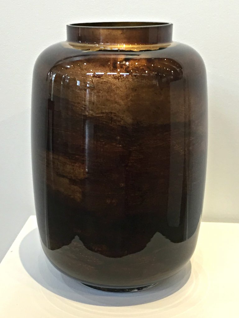 Bronze hand-gilded Mandarin vase by David Graff | Effusion Art Gallery + Cast Glass Studio, Invermere BC