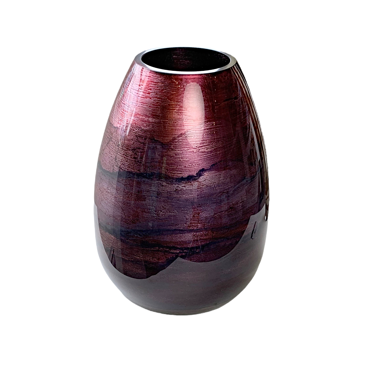 One-of-a-kind hand-gilded glass vase by David Graff | Effusion Art Gallery + Cast Glass Studio, Invermere BC