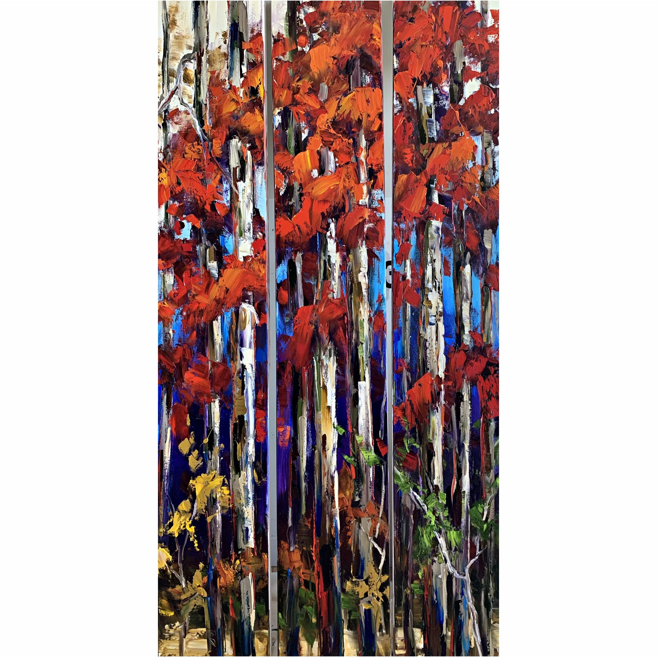 In the Morning Sun, oil tree painting by Kimberly Kiel | Effusion Art Gallery + Cast Glass Studio, Invermere BC
