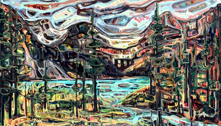 Bow Lake, Banff National Park Canada by Sandy Kunze | Effusion Art Gallery + Glass Studio, Invermere BC