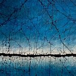 Blue and the Silent Seas, mixed media painting by Karen Bagayawa | Effusion Art Gallery + Cast Glass Studio, Invermere BC