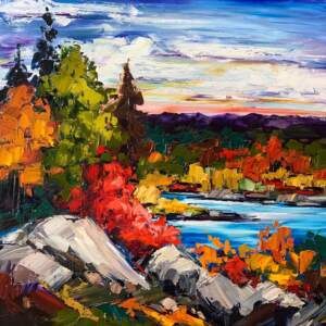 Took the Long Way Home, oil landscape painting by Kimberly Kiel | Effusion Art Gallery + Cast Glass Studio, Invermere BC