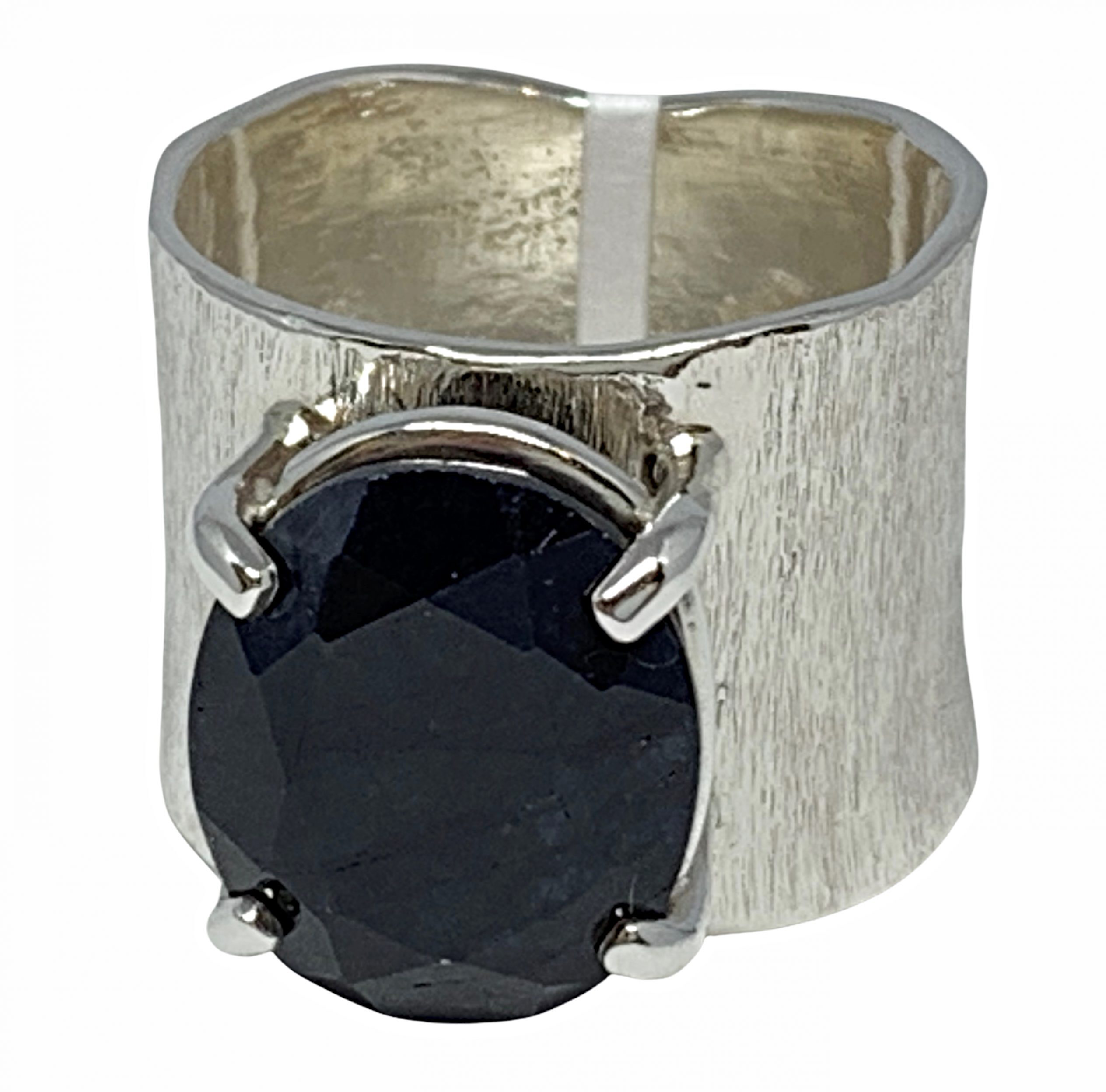 Sterling silver and sapphire ring by A&R Jewellery | Effusion Art Gallery + Cast Glass Studio, Invermere BC