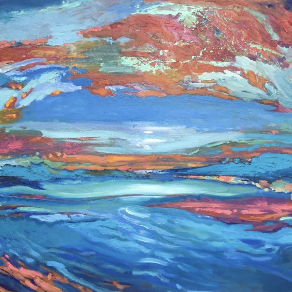 Hawk's View Opal, oil painting by Carol Finkbeiner Thomas | Effusion Art Gallery + Cast Glass Studio, Invermere BC
