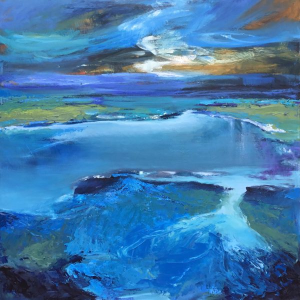 Northern Shore, oil painting by Carol Finkbeiner Thomas | Effusion Art Gallery + Cast Glass Studio, Invermere BC