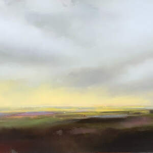 Morning Light 4, landscape and sky painting by Joe Fidia | Effusion Art Gallery + Cast Glass Studio, Invermere BC