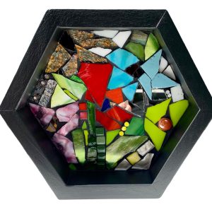 Add a Little Spark, mixed media mosaic by Kimberly Kiel | Effusion Art Gallery + Cast Glass Studio, Invermere BC