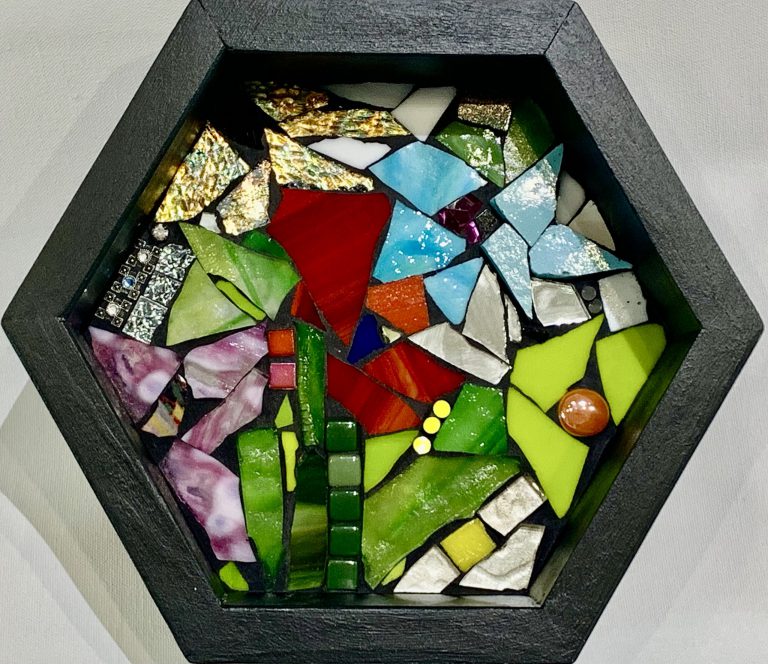 Add a Little Spark, stained glass mosaic by Kimberly Kiel | Effusion Art Gallery + Cast Glass Studio, Invermere BC