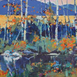 Fall Treasure, acrylic landscape painting by Verne Busby | Effusion Art Gallery + Cast Glass Studio, Invermere BC