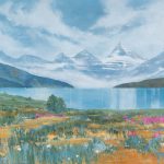 Quiet Echoes, acrylic landscape by Gina Sarro | Effusion Art Gallery + Cast Glass Studio, Invermere BC