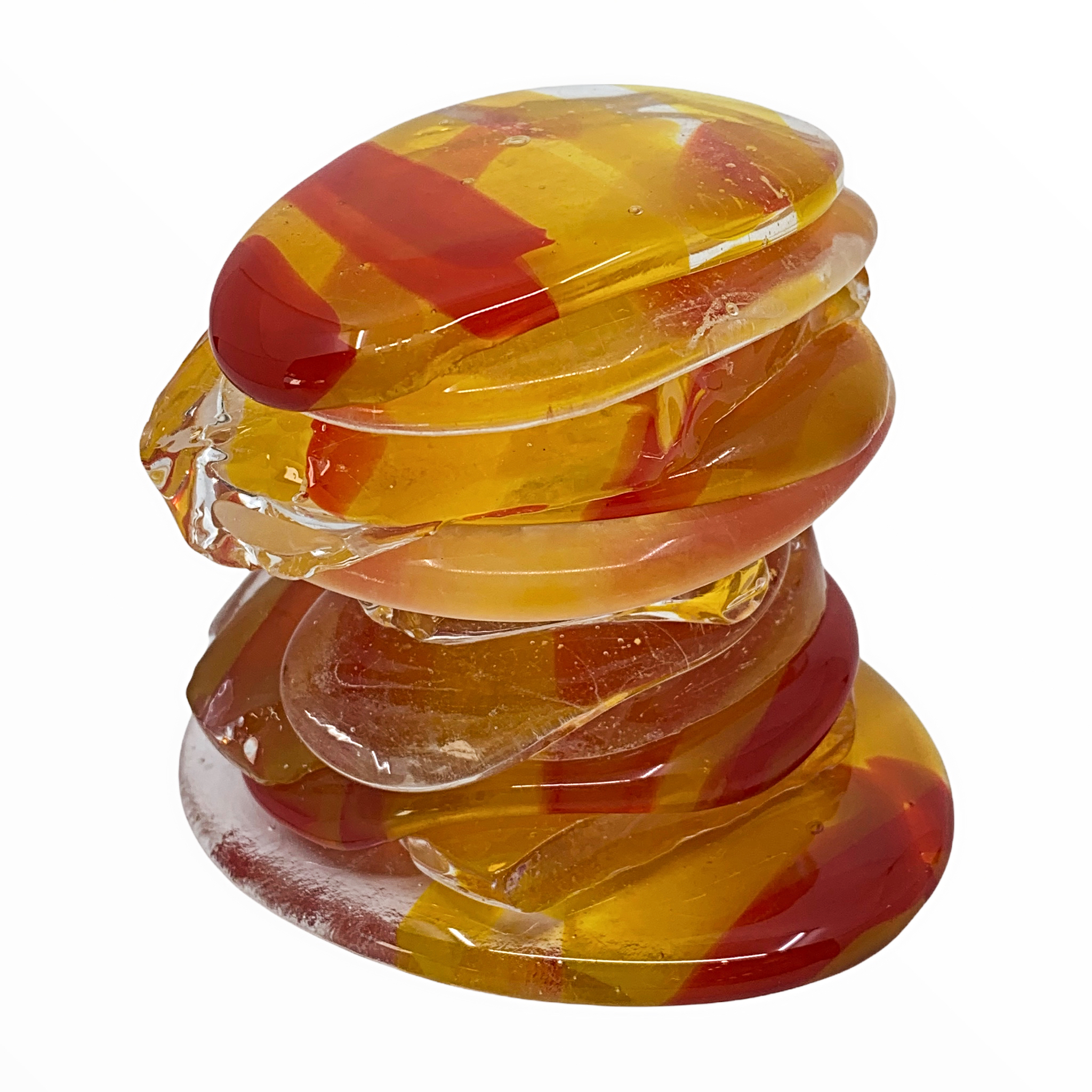One of a kind cast glass cairn sculpture by Heather Cuell | Effusion Art Gallery + Cast Glass Studio, Invermere BC