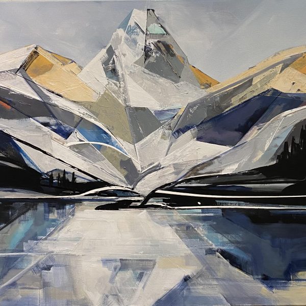 Mount Assiniboine, landscape painting by Katie Leahul | Effusion Art Gallery + Cast Glass Studio, Invermere BC