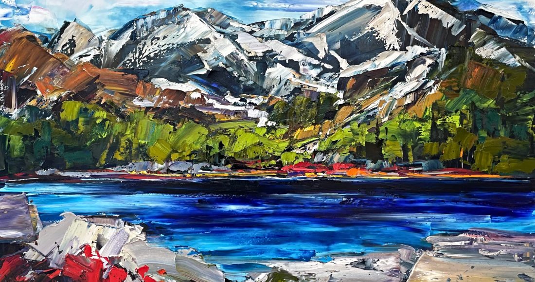 The Highs and Lows, oil landscape painting by Kimberly Kiel | Effusion Art Gallery + Cast Glass Studio, Invermere BC