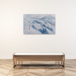 Remembering Winter on the Slopes, acrylic landscape painting by Gina Sarro | Effusion Art Gallery + Cast Glass Studio, Invermere BC