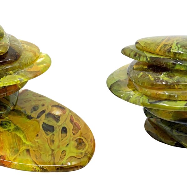 Cast Glass Rocky Mountain Cairn Sculpture by Heather Cuell | Effusion Art Gallery + Cast Glass Studio, Invermere BC