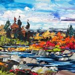 Out on the Weekend, landscape painting by Kimberly Kiel | Effusion Art Gallery + Cast Glass Studio, Invermere BC