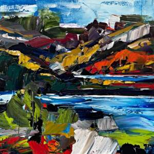 When the Magic Hits 2, landscape painting by Kimberly Kiel | Effusion Art Gallery + Cast Glass Studio, Invermere BC