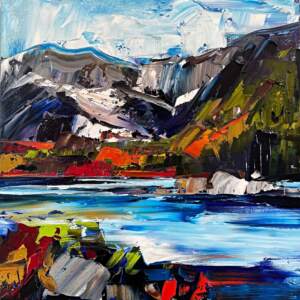 When the Magic Hits, landscape painting by Kimberly Kiel | Effusion Art Gallery + Cast Glass Studio, Invermere BC