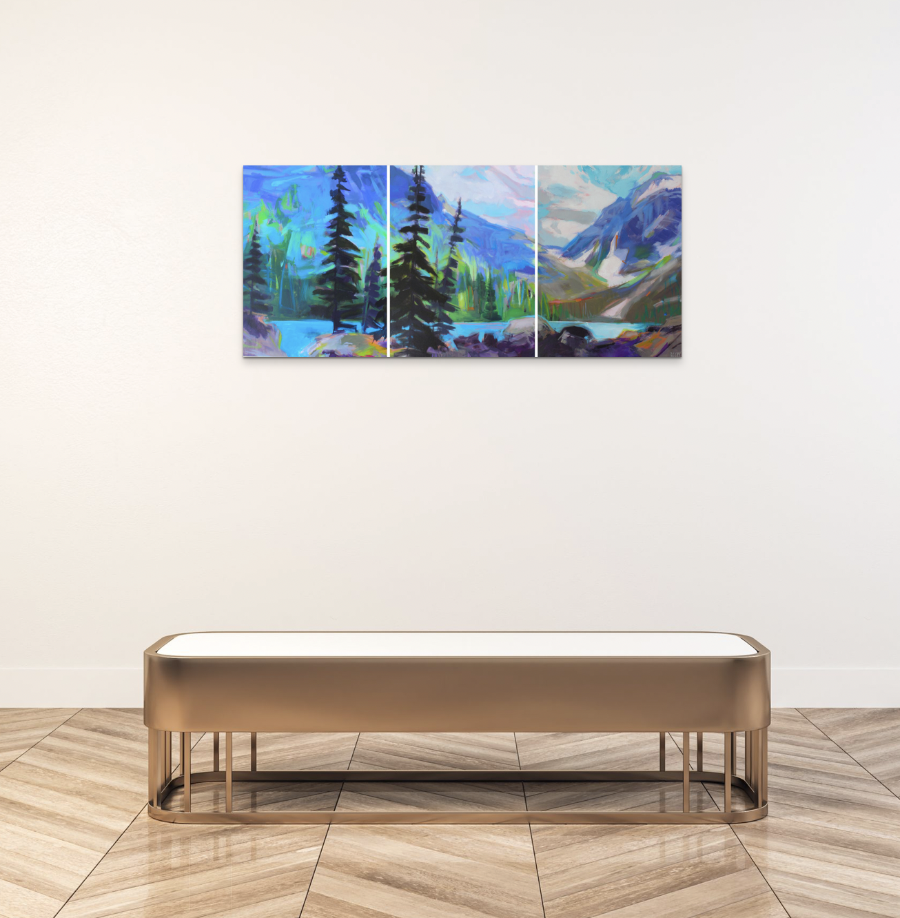 Colour Me Happy, acrylic landscape painting by Becky Holuk | Effusion Art Gallery + Cast Glass Studio, Invermere BC