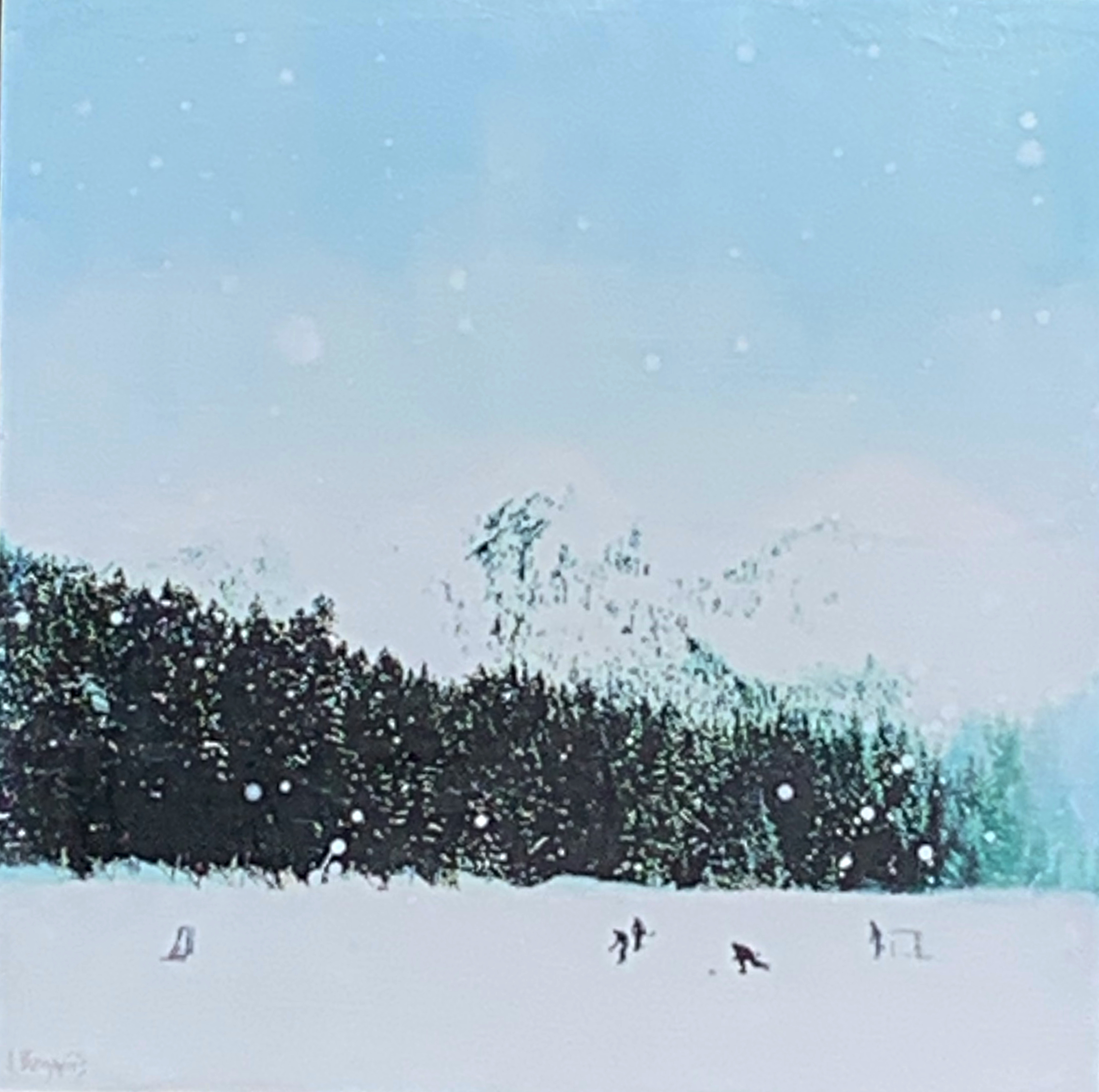 Breakaway, mixed media painting by Lori Bagneres | Effusion Art Gallery + Cast Glass Studio, Invermere BC
