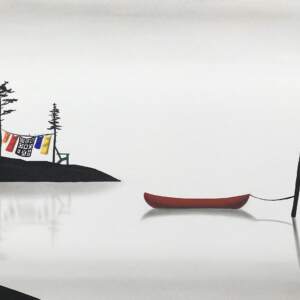 The Gentle Awakening, mixed media landscape painting by Natasha Miller | Effusion Art Gallery + Cast Glass Studio, Invermere BC