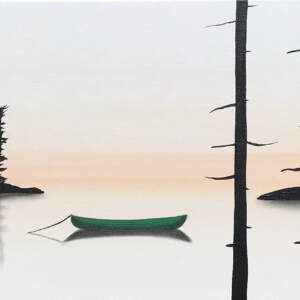 Waiting to Exhale, mixed media landscape painting by Natasha Miller | Effusion Art Gallery + Cast Glass Studio, Invermere BC