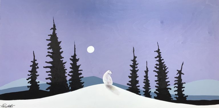 A Whiter Shade of Pale, mixed media painting by Cody Pendleton | Effusion Art Gallery + Cast Glass Studio, Invermere BC