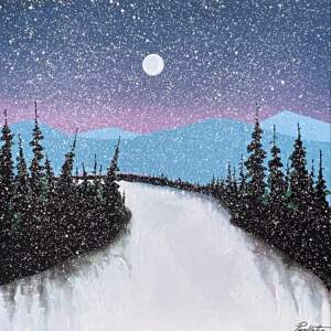 Untouched, mixed media painting by Cody Pendleton | Effusion Art Gallery + Cast Glass Studio, Invermere BC