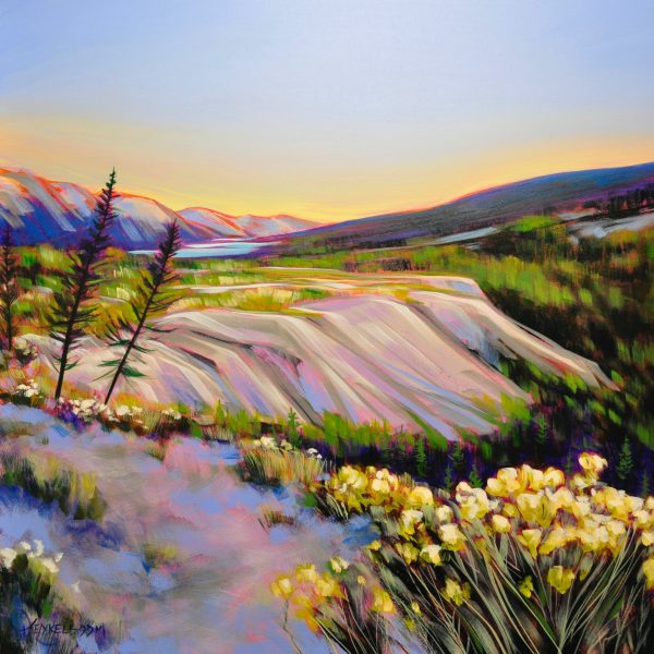 Kloosifier Serenity, acrylic landscape painting by Kayla Eykelboom | Effusion Art Gallery + Cast Glass Studio, Invermere BC