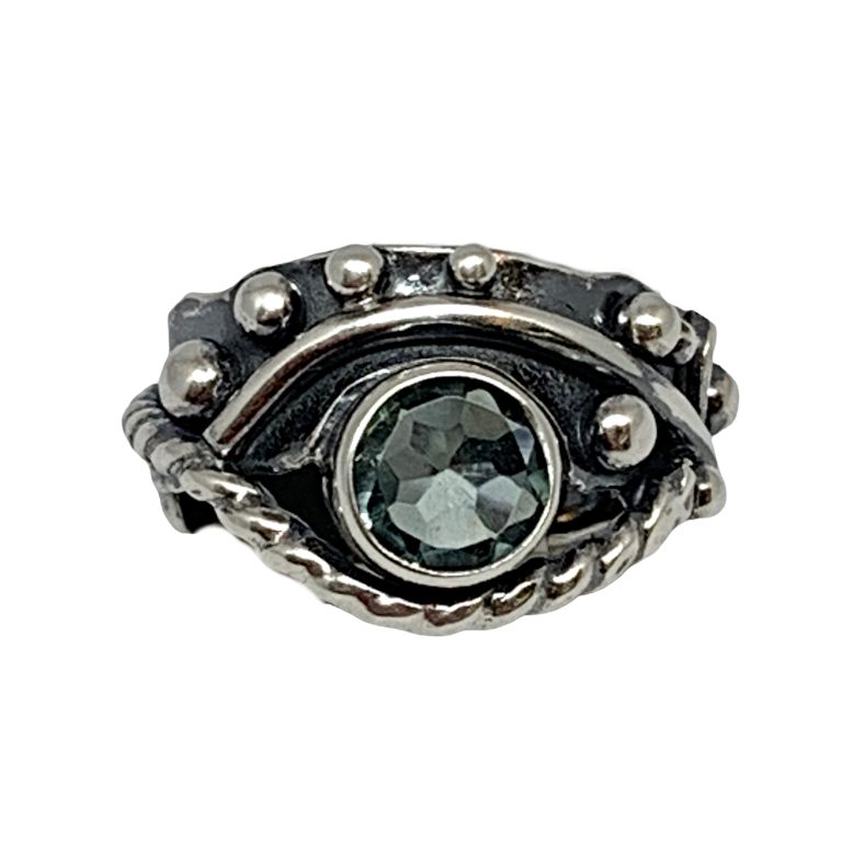 Handmade sterling silver + aquamarine ring by A&R Jewellery | Effusion Art Gallery + Cast Glass Studio, Invermere BC