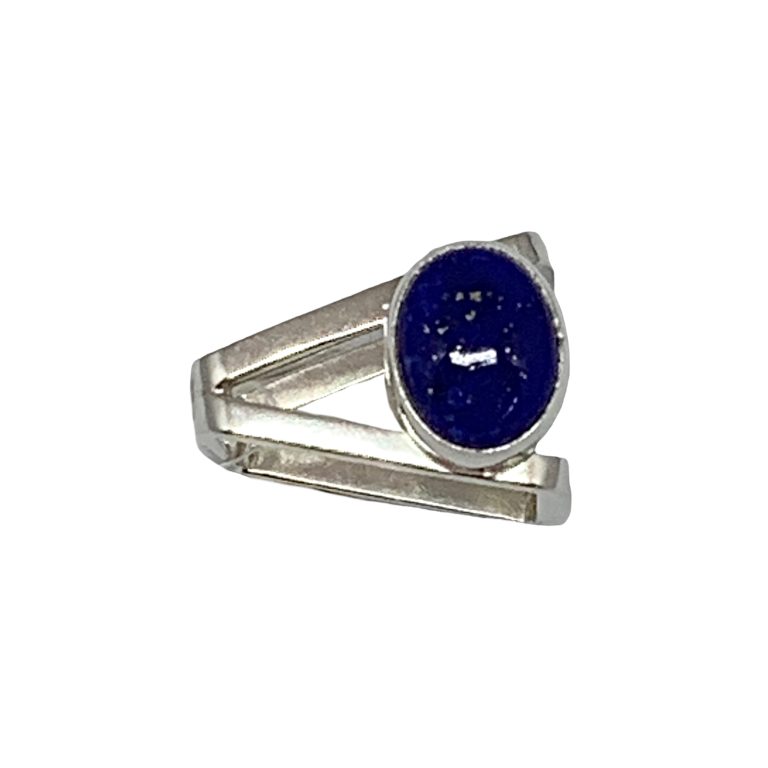 Handmade sterling silver + lapis ring by A&R Jewellery | Effusion Art Gallery + Cast Glass Studio, Invermere BC