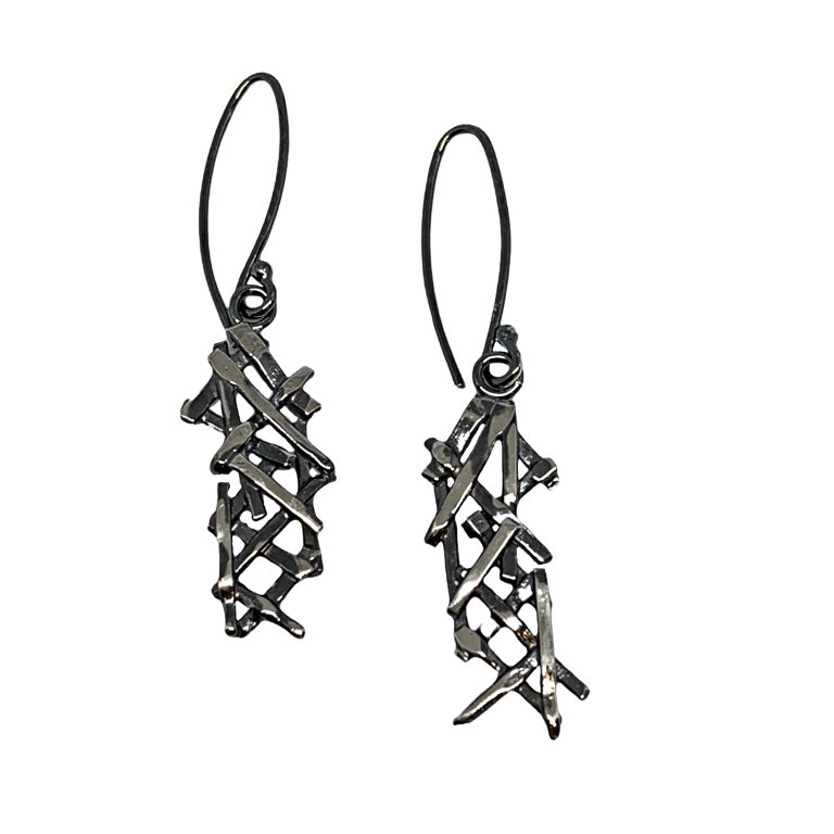 Handmade silver earrings by A&R Jewellery | Effusion Art Gallery + Cast Glass Studio, Invermere BC