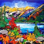 Day in, Day out, oil landscape painting by Kimberly Kiel | Effusion Art Gallery + Cast Glass Studio, Invermere BC