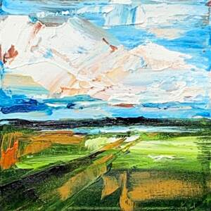 I'll Meet You Here 13, oil landscape painting by Kimberly Kiel | Effusion Art Gallery + Cast Glass Studio, Invermere BC