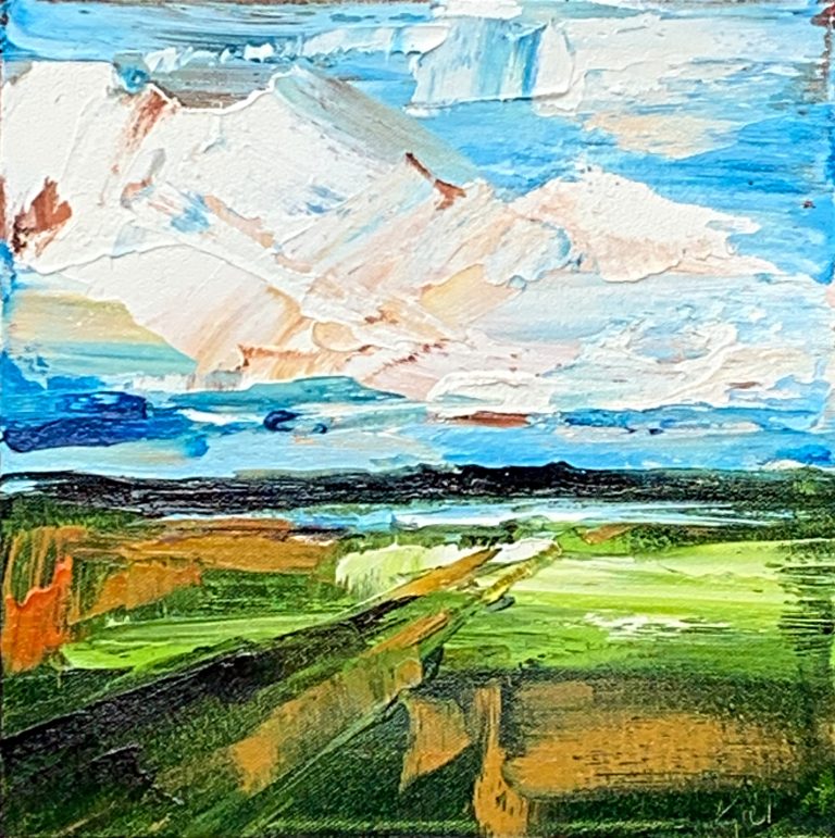 I'll Meet You Here 13, oil landscape painting by Kimberly Kiel | Effusion Art Gallery + Cast Glass Studio, Invermere BC
