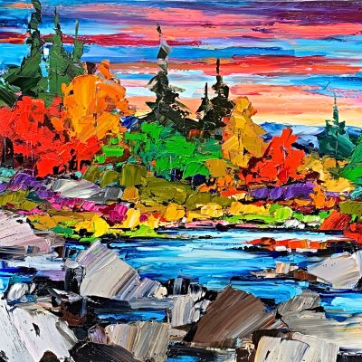 In a Section of Time Everything is Fine, oil landscape painting by Kimberly Kiel | Effusion Art Gallery + Cast Glass Studio, Invermere BC