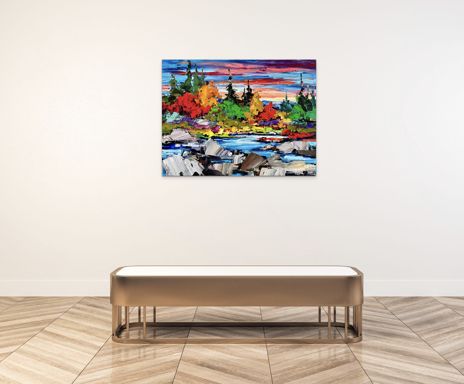 In a Section of Time Everything is Fine, oil landscape painting by Kimberly Kiel | Effusion Art Gallery + Cast Glass Studio, Invermere BC