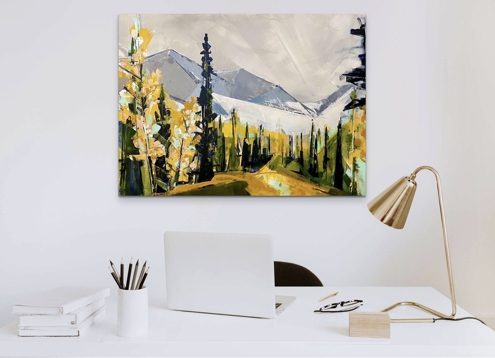 September Larches by Katie Leahul | Effusion Art Gallery + Cast Glass Studio, Invermere BC