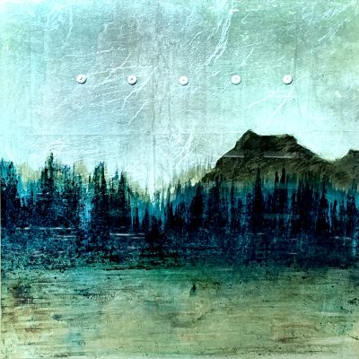 15-3-1, mixed media landscape painting by David Graff | Effusion Art Gallery + Cast Glass Studio, Invermere BC