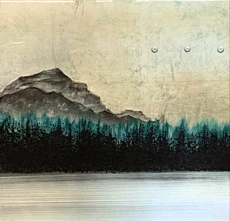 15-3, mixed media landscape painting by David Graff | Effusion Art Gallery + Cast Glass Studio, Invermere BC